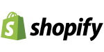 Shopify logo featuring a green shopping bag, representing e-commerce solutions and branding services relevant to C17media's print and branding expertise.